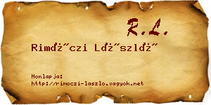 Rimóczi László névjegykártya