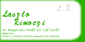 laszlo rimoczi business card